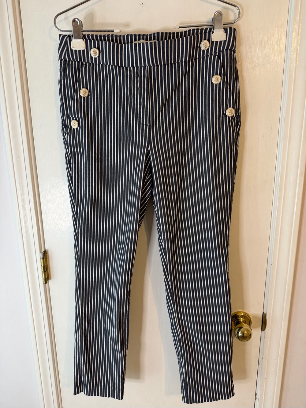 Jules & Leopold Navy Pinstripe Sailor Pants